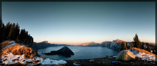 Crater Lake waiting for darkness