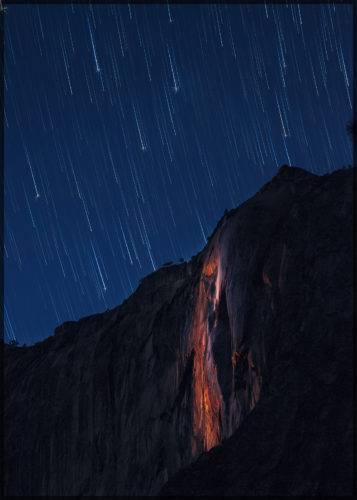 Horse Tail Falls under the stars